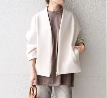 쉽스 ships 코쿤 지퍼 코트 자켓 새상품급