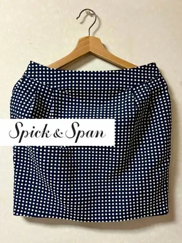 Spick & Span 도트 무늬 미니 스커트
