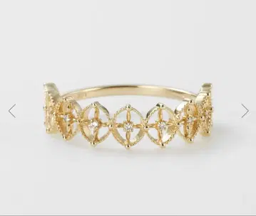 [정품] agete 기하학 패턴 골드링 k10 다이아몬드 13호