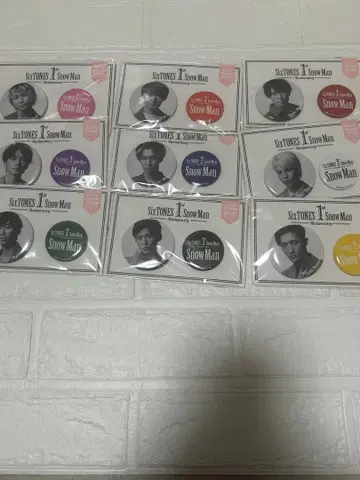 SnowMan 스노 1st Anniversary 캔뱃지 9인 세트