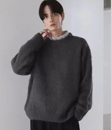 [ LUENNA ] Basic Shaggy Knit Sweater