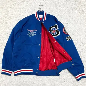 SUNDAY SKATE CLUB 스타디움 자켓 백 프린트 블루