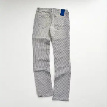 GAS 블루 스트라이프 스트레이트 데님