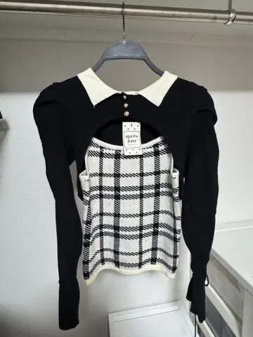 apres jour 소매 리본 니트 앙상블