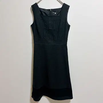 클리어 임프레션 원피스 캐시미어 혼방 울 혼방 블랙 1 안감 부착 넥라인