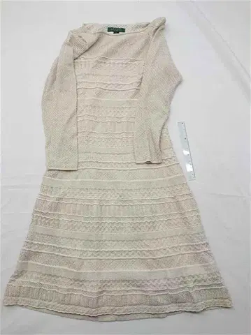 랄프 로렌 드레스 베이지 스트라이프 니트 드레스 S