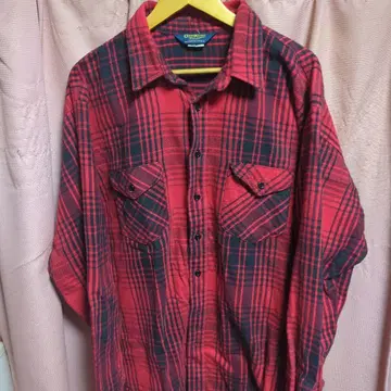 OshKosh B'GOSH 삼각형 택 80s 체크 플란넬 셔츠 빅