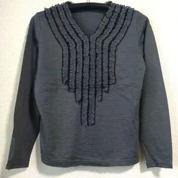 미사용 새상품 프릴 레이스 디자인 풀오버 니트 티셔츠 일본제