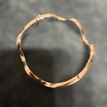 물결 디자인 실버 팔찌 프리 사이즈