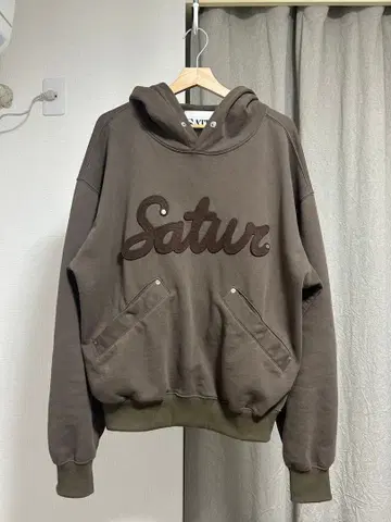 SATUR 후드티 브라운 후디 한국