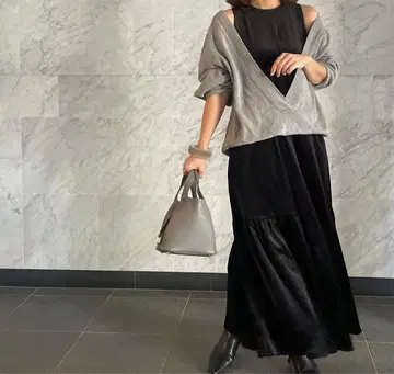 trendvoice 벨로아 티어드 드레스 VERY STORY Drawer