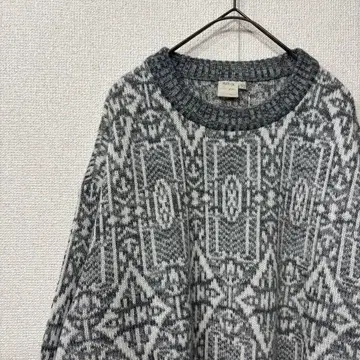 미국 빈티지 의류 니트 스웨터 패턴 아크릴 레트로 L 상당 3193