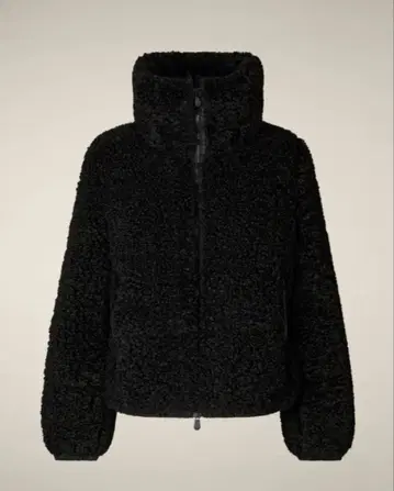 블랙 보아 숏 자켓