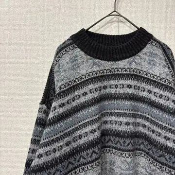 미국 빈티지 의류 니트 스웨터 패턴 아크릴 L 3192