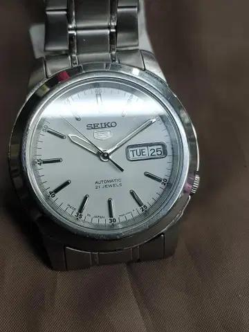 SEIKO 파이브 자동 태엽식 남성용 손목시계 USED 제품