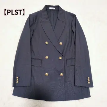 PLST 플라스테 더블 브레스트 자켓 네이비 골드 버튼