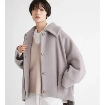 FRAY I.D 스탠칼라 오버 하프 코트