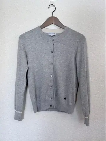 [ 매킨토시 런던 ] 새상품급 그레이 가디건 실크 캐시미어 38