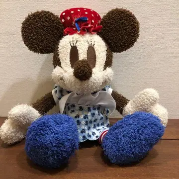 미니 마우스 봉제 인형 약 30cm 꽃무늬 드레스