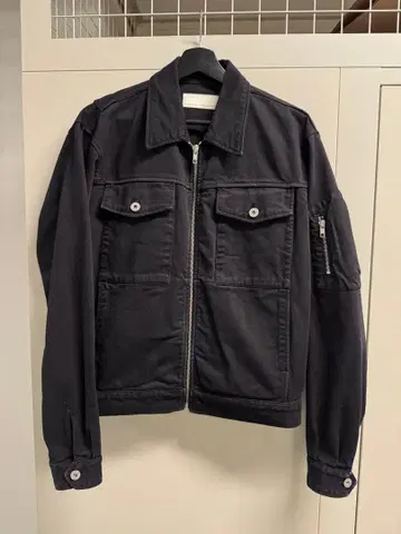 블랙 데님 자켓