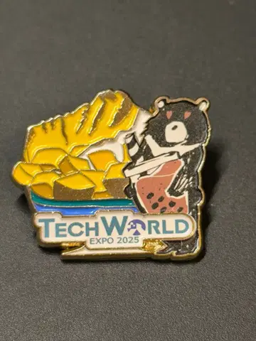 만박 테크 월드 핀 TECH WORLD EXPO 2025 핀 배지 곰