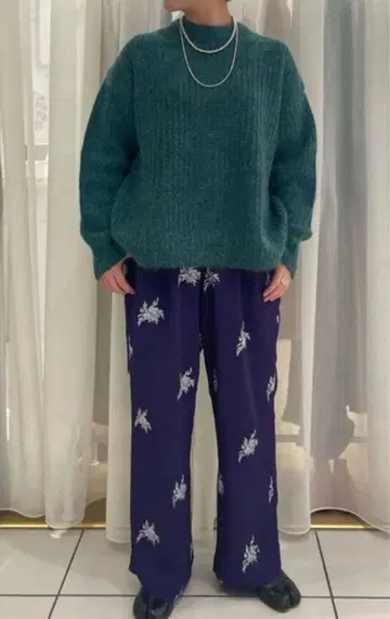 ne Quittez pas  모스 레이온 자수 파