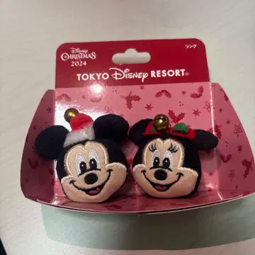 [ 새상품 ] 디즈니랜드 크리스마스 산타 반지 미키 미니