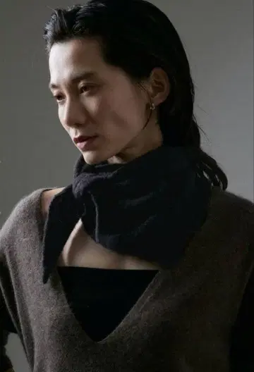 THROW(슬로우) Wale_triangle knit 스카프