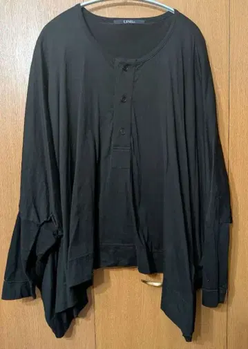 리미푸 헨리넥 코튼 긴팔 와이드 티셔츠