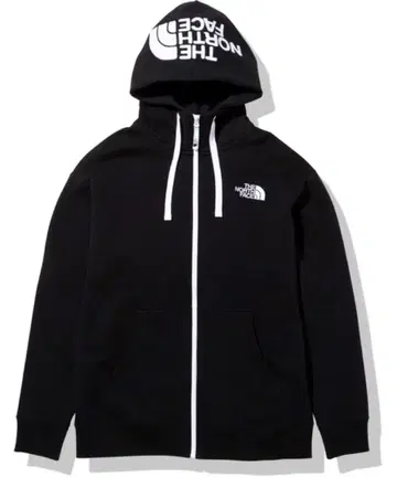 THE NORTH FACE 로고 집업 후드티 블랙 L 사이즈