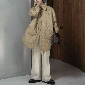 lawgy 오버 사이즈 퀼팅 셔츠 자켓