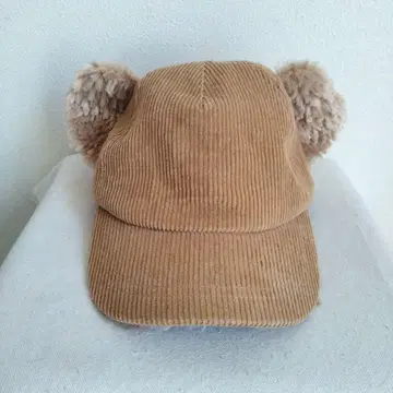 새상품급 디즈니씨 더피 코듀로이 모코모코 귀달린 캡