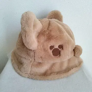 새상품급 디즈니씨 더피 복슬복슬 버킷햇 팬캡