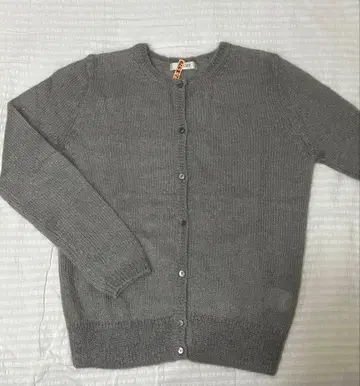 Ballsey 라메 니트 가디건 긴팔 그레이