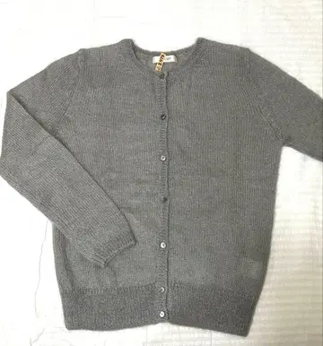 Ballsey 라메 니트 가디건 긴팔 그레이