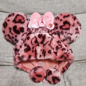 디즈니 구형 레오파드 무늬 미니 모자 미니 팬캡