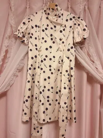 RoseMarie seoir 체리 패턴 미니 원피스