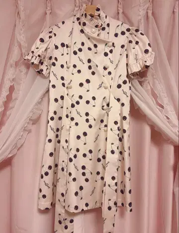 RoseMarie seoir 체리 패턴 미니 원피스