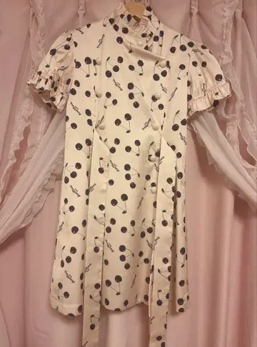 RoseMarie seoir 체리 패턴 미니 원피스