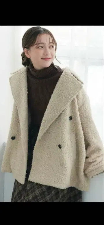 [ 새상품 ] anchic 보아 코트