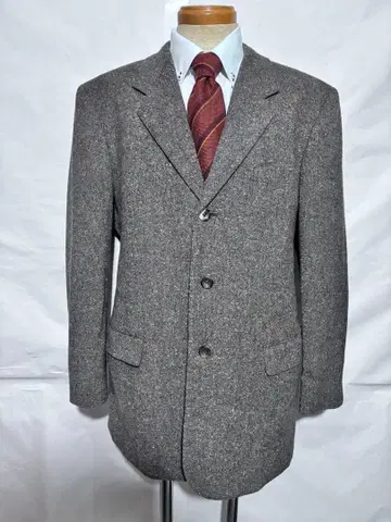 Papas 홈스펀 트위드 테일러드 자켓 브라운 그레이 50