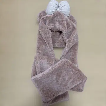 Shellie May 셰리메이 리본 포함 캡 머플러 팬캡