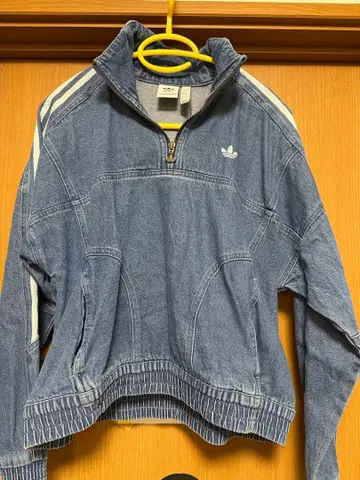 adidas 하프 지퍼 데님 자켓 M