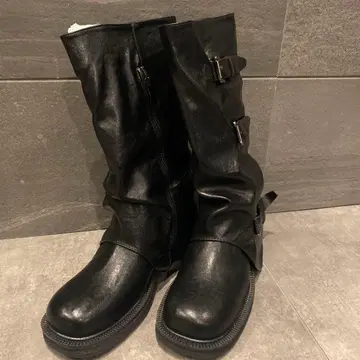 블랙 롱 부츠 240mm 버클 포함