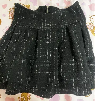 미셸 마카롱 트위드 스커트 M