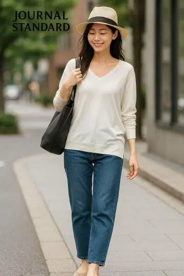 새상품급! JOURNAL STANDARD 실크, 코튼 혼방 상의