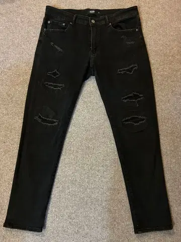 AZUL by moussy 데미지 가공 스키니 데님 XL