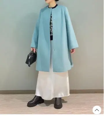 유나이티드 애로우즈 노카라 코트 38 라임