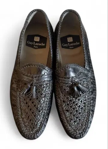 새상품급! Guy Laroche 여성용 메쉬 태슬 로퍼 뜨개질