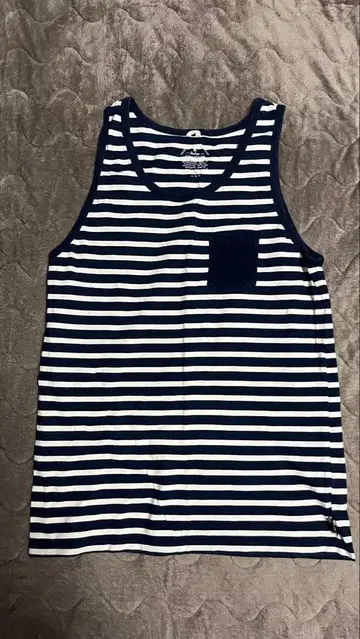 GO HEMP 인디고 스트라이프 탱크탑